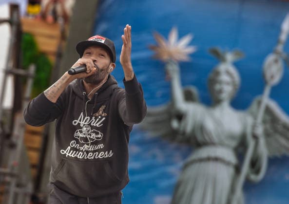 12.06.2026, xlakx, Entertainment, Mary Jane Berlin 2026 v.l.Der Rapper Redman auf der Cannabis-Messe Mary Jane Berlin. Die Veranstaltung präsentiert Aussteller aus den Bereichen Cannabis, Medizin, Lifestyle und Hanfprodukte. Berlin *** 12 06 2026, xlakx, Entertainment, Mary Jane Berlin 2026 v l The rapper Redman at the cannabis fair Mary Jane Berlin The event presents exhibitors from the fields of cannabis, medicine, lifestyle and hemp products Berlin Daniel Lakomski
