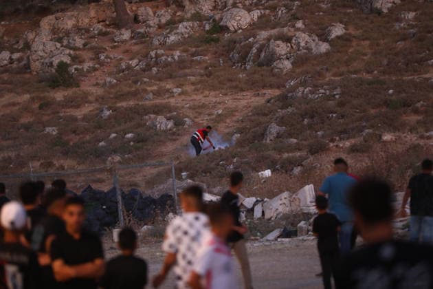 Israeli forces carry out a raid in the Solomon s Pools area in Bethlehem BETHLEHEM, WEST BANK, PALESTINE - JUNE 12: Israeli soldiers use sound and tear gas canisters to disperse Palestinian civilians, who visit Solomon’s Pools, during a raid in the village of Al-Hadr, Bethlehem, West Bank, Palestine on June 12, 2026. Wisam Hashlamoun Anadolu Bethlehem West Bank. Editorial use only. Please get in touch for any other usage.  Copyright: x2026xAnadoluxWisamxHashlamounx