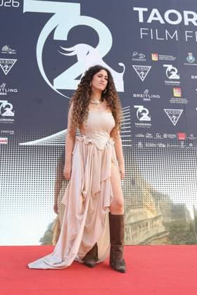 News - 72nd TAORMINA FILM FESTIVAL 2026 day3 72nd Taormina Film Festival 2026, day 3. Delia attends the red carpet of 72nd Taormina Film Festival during 72nd TAORMINA FILM FESTIVAL 2026 day3, News in Taormina, Italy, June 12 2026 Taormina Taormina Italy Copyright: xMassimilianoxCarnabucix xLiveMediax LPN_2514546