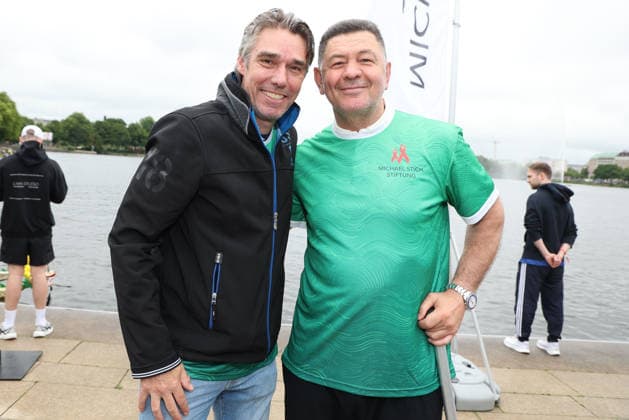 20. Drachenboot Cup der Michael Stich Stiftung Michael Stich, Luan Krasniqi, 20ter Drachenboot Cup der Michael Stich Stiftung , Alster hamburg, 12.06.2026 *** 20 Dragon Boat Cup of the Michael Stich Foundation Michael Stich, Luan Krasniqi, 20th Dragon Boat Cup of the Michael Stich Foundation , Alster hamburg, 12 06 2026 Copyright: xEventpressxBecherx