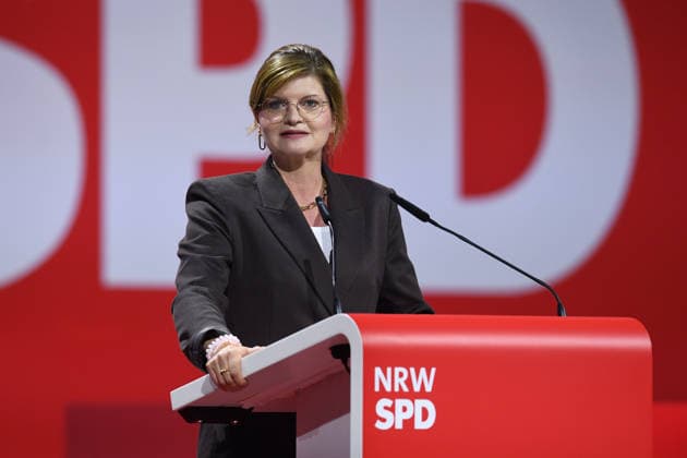 Landesdelegiertenkonferenz 2026 am 13.06.2026 im The Frame in Düsseldorf Sarah Philipp ( Vorsitzende der NRWSPD ) *** State Delegates Conference 2026 on 13 06 2026 at The Frame in Düsseldorf Sarah Philipp Chairwoman of the NRWSPD xRx