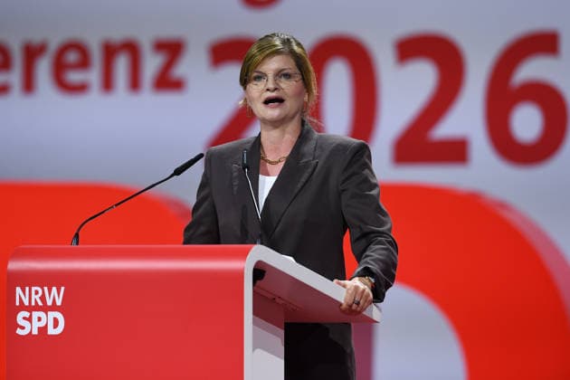 Landesdelegiertenkonferenz 2026 am 13.06.2026 im The Frame in Düsseldorf Sarah Philipp ( Vorsitzende der NRWSPD ) *** State Delegates Conference 2026 on 13 06 2026 at The Frame in Düsseldorf Sarah Philipp Chairwoman of the NRWSPD xRx