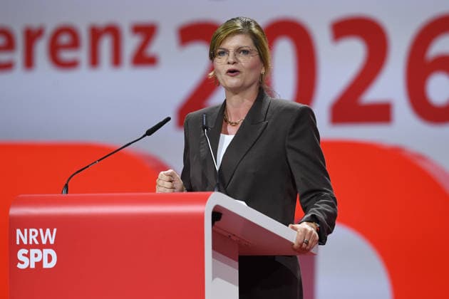 Landesdelegiertenkonferenz 2026 am 13.06.2026 im The Frame in Düsseldorf Sarah Philipp ( Vorsitzende der NRWSPD ) *** State Delegates Conference 2026 on 13 06 2026 at The Frame in Düsseldorf Sarah Philipp Chairwoman of the NRWSPD xRx