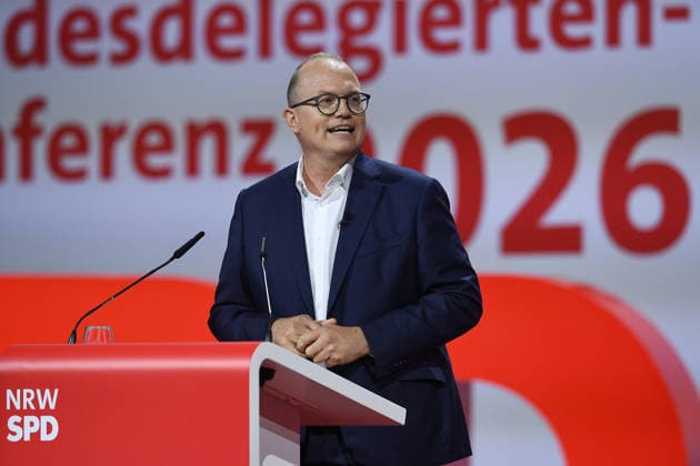 Landesdelegiertenkonferenz 2026 am 13.06.2026 im The Frame in Düsseldorf Jochen Ott ( Spitzenkandidat für die Landtagswahl 2027 der NRWSPD ) *** State Delegates Conference 2026 on 13 06 2026 at The Frame in Düsseldorf Jochen Ott Top candidate for the 2027 NRWSPD state elections xRx