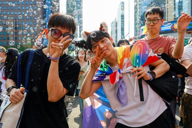 Annual LGBTQ Pride Parade held in central Seoul Participants march during the 27th Seoul Queer Parade in downtown Seoul, South Korea, on June 13, 2026. Seoul South Korea  Copyright: xMatrixxImagesx xJungxUi-Chelx