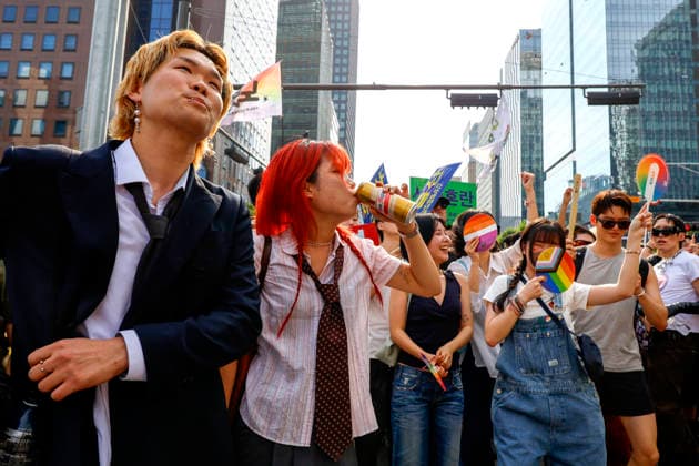Annual LGBTQ Pride Parade held in central Seoul Participants march during the 27th Seoul Queer Parade in downtown Seoul, South Korea, on June 13, 2026. Seoul South Korea  Copyright: xMatrixxImagesx xJungxUi-Chelx
