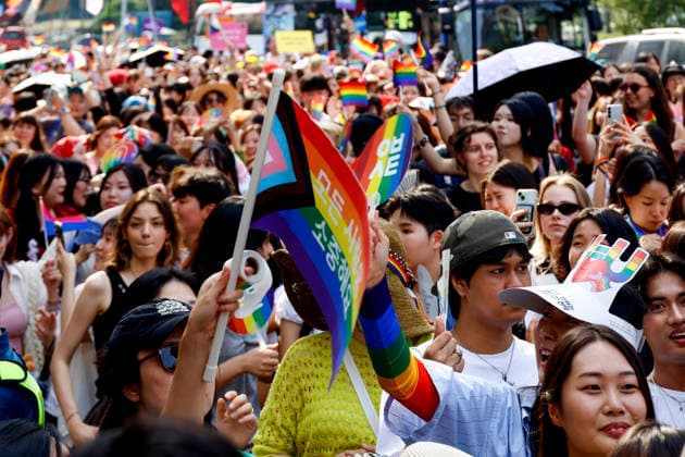 Annual LGBTQ Pride Parade held in central Seoul Participants march during the 27th Seoul Queer Parade in downtown Seoul, South Korea, on June 13, 2026. Seoul South Korea  Copyright: xMatrixxImagesx xJungxUi-Chelx