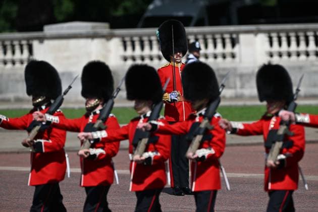 Trooping the Colour marks King Charles III’s official birthday in London LONDON, UNITED KINGDOM - JUNE 13: Military units of the Household Division take part in the Trooping the Colour ceremony marking the official birthday of King Charles III in London, United Kingdom, on June 13, 2026. With a history spanning more than 260 years, the event features a military parade at Horse Guards Parade attended by the King and members of the Royal Family. Rasid Necati Aslim Anadolu Greater London United Kingdom. Editorial use only. Please get in touch for any other usage.  Copyright: x2026xAnadoluxRasidxNecatixAslimx