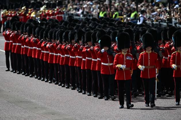 Trooping the Colour marks King Charles III’s official birthday in London LONDON, UNITED KINGDOM - JUNE 13: Military units of the Household Division take part in the Trooping the Colour ceremony marking the official birthday of King Charles III in London, United Kingdom, on June 13, 2026. With a history spanning more than 260 years, the event features a military parade at Horse Guards Parade attended by the King and members of the Royal Family. Rasid Necati Aslim Anadolu Greater London United Kingdom. Editorial use only. Please get in touch for any other usage.  Copyright: x2026xAnadoluxRasidxNecatixAslimx