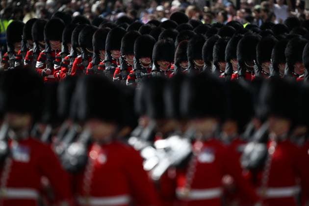 Trooping the Colour marks King Charles III’s official birthday in London LONDON, UNITED KINGDOM - JUNE 13: Military units of the Household Division take part in the Trooping the Colour ceremony marking the official birthday of King Charles III in London, United Kingdom, on June 13, 2026. With a history spanning more than 260 years, the event features a military parade at Horse Guards Parade attended by the King and members of the Royal Family. Rasid Necati Aslim Anadolu Greater London United Kingdom. Editorial use only. Please get in touch for any other usage.  Copyright: x2026xAnadoluxRasidxNecatixAslimx