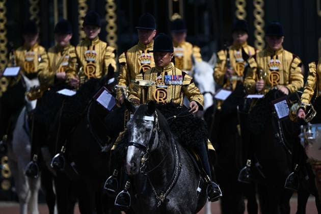 Trooping the Colour marks King Charles III’s official birthday in London LONDON, UNITED KINGDOM - JUNE 13: Military units of the Household Division take part in the Trooping the Colour ceremony marking the official birthday of King Charles III in London, United Kingdom, on June 13, 2026. With a history spanning more than 260 years, the event features a military parade at Horse Guards Parade attended by the King and members of the Royal Family. Rasid Necati Aslim Anadolu Greater London United Kingdom. Editorial use only. Please get in touch for any other usage.  Copyright: x2026xAnadoluxRasidxNecatixAslimx