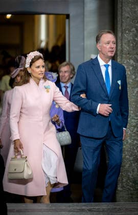 13-06-2026 Sweden Te Deum on the occasion of the celebration of the King and Queens Golden wedding anniversary in Stockholm. Princess Carina of Sayn-Wittgenstein-Berleburg, Prince Gustav Sayn-Wittgenstein-Berleburg Â  Copyright: xPPEx