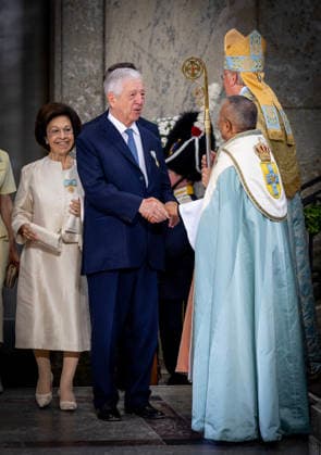 13-06-2026 Sweden Te Deum on the occasion of the celebration of the King and Queens Golden wedding anniversary in Stockholm. Crown Prince Alexander of Yugoslavia and Crown Princess Katherine of Serbia Â  Copyright: xPPEx