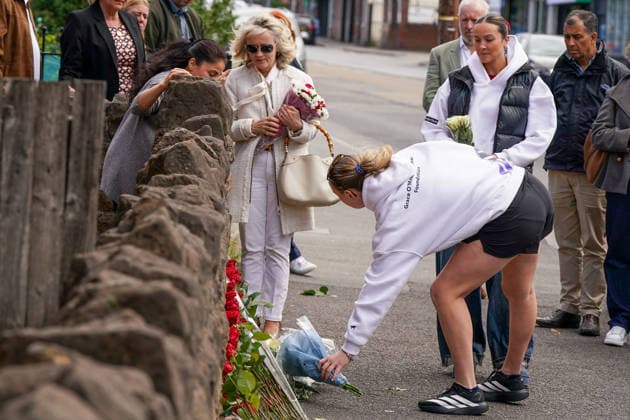 June 13, 2026, Nottingham, East Midlands, UK: Nottingham, UK. Teammates of Grace O Malley Kumar, lay flowers on Ilkeston Road in Nottingham. Today marks the third anniversary after Valdo Calocane murdered Barnaby Webber, Grace OÃ¢â‚¬â ¢Malley-Kumar and Ian Coates in Nottingham on 13 June 2026. Nottingham UK  - ZUMAl94_ 20260613_zaf_l94_065 Copyright: xIoannisxAlexopoulosx