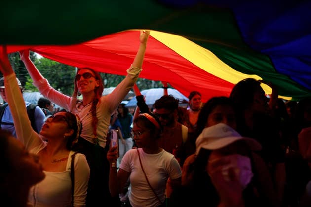 June 13, 2026, Kathmandu, Nepal: Participants seen marching during a Pride Parade celebrating the LGBTIQA+ community. Kathmandu Nepal - ZUMAs197 20260613_aaa_s197_035 Copyright: xSkandaxGautamx