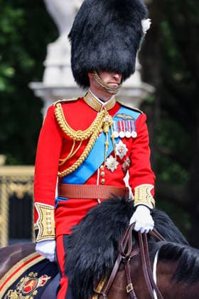 June 13, 2026, London, London, UK: London, UK. Prince William, Prince of Wales (Colonel of the Welsh Guards) departs Buckingham Palace on horseback during Trooping The Colour 2026 in London..Trooping the Colour, also known as the Kings Birthday Parade, is the annual military ceremony marking the official birthday of the British monarch. The event takes place on Horse Guards Parade and concludes with a Royal Air Force flypast over Buckingham Palace. London UK  - ZUMAl94_ 20260613_zaf_l94_104 Copyright: xDinendraxHariax