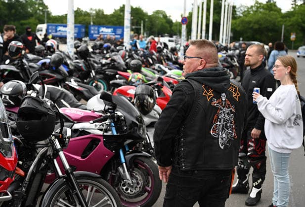 Bikers rally for road safety in Berlin BERLIN , GERMANY - JUNE 13: Motorcycle riders participate in the More Attention for Bikers ride rally in Berlin, Germany, on June 13, 2026. The event seeks to raise awareness of motorcycle safety, advocate for safer road conditions, and ensure that the interests of bikers are considered in transportation policy. Volodymyr Sindieiev Anadolu Berlin Germany. Editorial use only. Please get in touch for any other usage.  Copyright: x2026xAnadoluxVolodymyrxSindieievx
