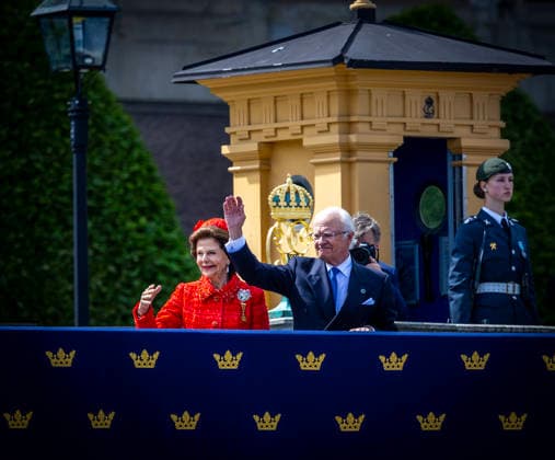 13-06-2026 Sweden Embarking Vasaorden, Skeppsbron on the occasion of the celebration of the King and Queens Golden wedding anniversary in Stockholm. King Carl Gustaf and Queen Silvia Â  Copyright: xPPEx