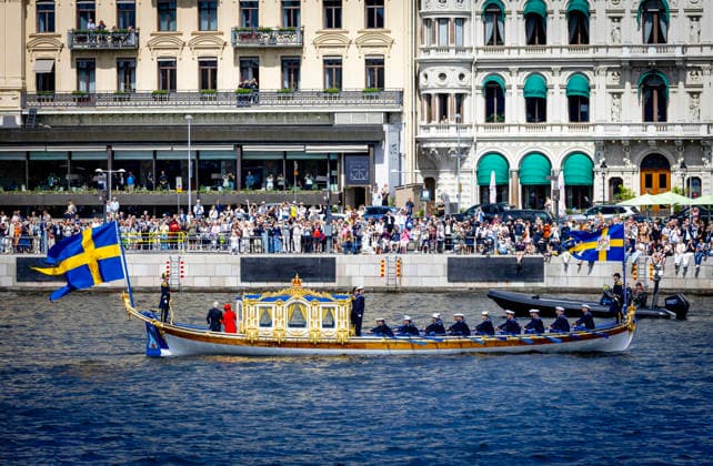 13-06-2026 Sweden Embarking Vasaorden, Skeppsbron on the occasion of the celebration of the King and Queens Golden wedding anniversary in Stockholm. King Carl Gustaf and Queen Silvia Â  Copyright: xPPEx