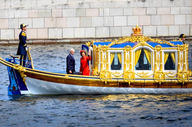 13-06-2026 Sweden Embarking Vasaorden, Skeppsbron on the occasion of the celebration of the King and Queens Golden wedding anniversary in Stockholm. King Carl Gustaf and Queen Silvia Â  Copyright: xPPEx