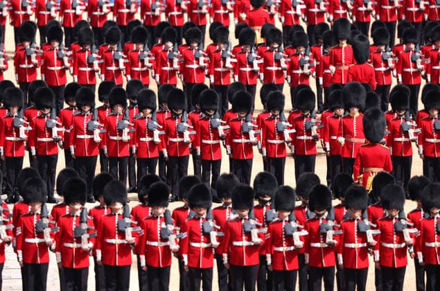 The King™s Birthday Parade, Trooping The Colour, takes places on Horse Guard™s Parade as The King™s Company, 1st Battalion Grenadier Guards, troop their colour in front of King Charles III. 1,350 soldiers, The Household Division and the King s Troop Royal Horse Artillery were in attendance, A flypast took place along The Mall and over Buckingham Palace, and included aircraft old and new, and was completed by the famous Red Arrows. Trooping The Colour, London, 13th June, 2026.  .