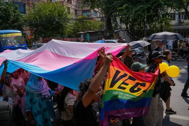 Nepal s LGBTQ+ community marks Pride Month with annual parade in Kathmandu KATHMANDU, NEPAL JUNE 13, 2026: Members and supporters of the LGBTQ+ community take part in the 8th Annual Pride Parade in Kathmandu. Held during global Pride Month celebrations, the march brought together hundreds of activists, community members, and allies advocating for equal rights, greater social inclusion, and protection from discrimination. The event highlighted ongoing efforts to advance LGBTQ+ rights and visibility in Nepal. Photo by Sunil Pradhan JNA Press (Photo by Sunil Pradhan JNA Press via Nexpher Images) Kathmandu