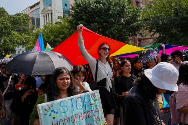 Nepal s LGBTQ+ community marks Pride Month with annual parade in Kathmandu KATHMANDU, NEPAL JUNE 13, 2026: Members and supporters of the LGBTQ+ community take part in the 8th Annual Pride Parade in Kathmandu. Held during global Pride Month celebrations, the march brought together hundreds of activists, community members, and allies advocating for equal rights, greater social inclusion, and protection from discrimination. The event highlighted ongoing efforts to advance LGBTQ+ rights and visibility in Nepal. Photo by Sunil Pradhan JNA Press (Photo by Sunil Pradhan JNA Press via Nexpher Images) Kathmandu