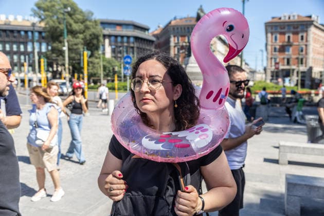 IPA85646531 - Milan, Largo Cairoli, Piazza Castello, June 13, 2026, Protest: Albania Is Not for Sale a demonstration by the Albanian community against the Rama government and the resort  Copyright: xFrancescoxEnriquezx xFrancescoxEnriquezx 85646531