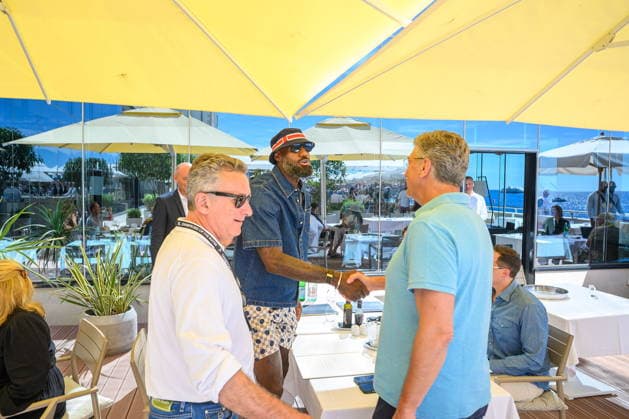 Dubrovnik, Croatia, 130626. Hotel Excelsior. NBA star LeBron James, owner of the AlUla team at the E1 electric speedboat race with Croatian prime minister Andrej Plenkovic and his son. Photo: Tonci Plazibat CROPIX Dubrovnik Croatia Copyright: xxToncixPlazibatx xCROPIXx E1_gliseri43-130626