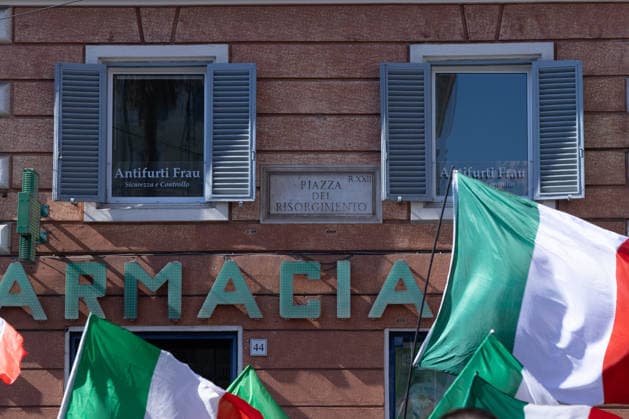 IPA85647084 - Rally in Rome in support of remigration, organized by the Remigration and Reconquest committee  Copyright: xMatteoxNardonex xx 85647084