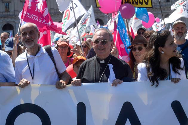 IPA85647705 - Rome: National Pro-Life Rally; pictured: Massimo Pandolfini and Antonio Suetta  Copyright: xSTEFANOxCAROFEIx xFOTOGRAMMAx xSTEFANOxCAROFEIx 85647705