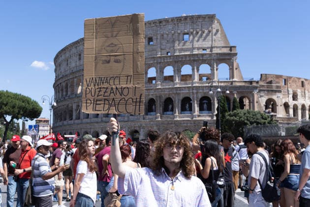 IPA85647912 - Demonstration in Rome against forced repatriation, organized by the CGIL of Rome and Lazio, the ANPI, and other anti-fascist associations  Copyright: xMatteoxNardonex xx 85647912