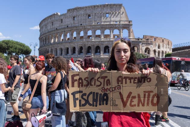 IPA85647918 - Demonstration in Rome against forced repatriation, organized by the CGIL of Rome and Lazio, the ANPI, and other anti-fascist associations  Copyright: xMatteoxNardonex xx 85647918