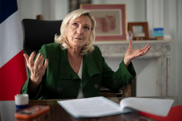 Marine Le Pen at the French National Assembly - Paris President of Rassemblement National parliamentary group Marine Le Pen during an interview at her office at the French National Assembly in Paris, France on June 10, 2026. Photo by Eliot Blondet ABACAPRESS.COM Paris France France  Copyright: xBlondetxEliot ABACAx