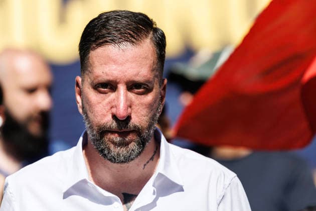 June 13, 2026, Rome, Italia, Italy: Luca Marsella, president of Remigration and Reconquest, during the National Remigration and Reconquest demonstration, Rome, June 13, 2026. Rome Italy  - ZUMAa289 20260613_zia_a289_036 Copyright: xFrancescoxFotiax xAgfx