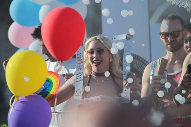 June 13, 2026, Athens, Greece: Participants gather outside the Greek Parliament in Syntagma Square during the Athens Pride 2026 march in Athens. Thousands of people took part in the annual event, celebrating diversity and calling for equality and the protection of LGBTQ+ rights. Athens Greece - ZUMAv62_ 20260613_zaf_v62_003 Copyright: xAristidisxVafeiadakisx