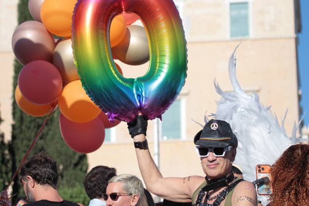 June 13, 2026, Athens, Greece: Participants gather outside the Greek Parliament in Syntagma Square during the Athens Pride 2026 march in Athens. Thousands of people took part in the annual event, celebrating diversity and calling for equality and the protection of LGBTQ+ rights. Athens Greece  - ZUMAv62_ 20260613_zaf_v62_007 Copyright: xAristidisxVafeiadakisx