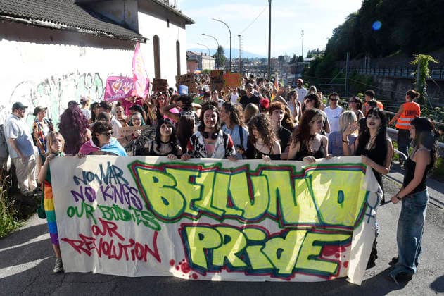 IPA85649987 - Belluno: Gay Pride gathering and parade to Piazza Martiri  Copyright: xGianxPaoloxPeronax xGianxPaoloxPeronax 85649987