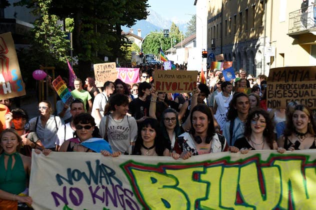 IPA85649996 - Belluno: Gay Pride gathering and parade to Piazza Martiri  Copyright: xGianxPaoloxPeronax xGianxPaoloxPeronax 85649996