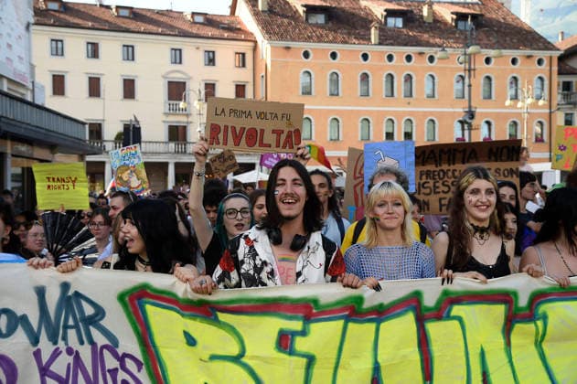 IPA85650002 - Belluno: Gay Pride gathering and parade to Piazza Martiri  Copyright: xGianxPaoloxPeronax xGianxPaoloxPeronax 85650002