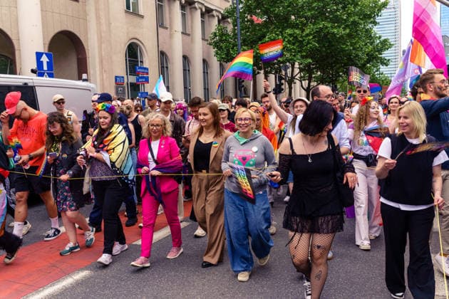 The 25th Pride Warsaw. Katarzyna Kotula (pink suit) at the Warsaw Pride. Warsaw Poland Copyright: xMikolajxJaneczekx