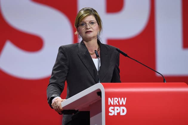 Landesdelegiertenkonferenz der NRWSPD am 13.06.2026 im The Frame in Düsseldorf Sarah Philipp ( Vorsitzende der NRWSPD ) *** NRWSPD state delegates conference on 13 06 2026 at The Frame in Düsseldorf Sarah Philipp Chairwoman of the NRWSPD xRx