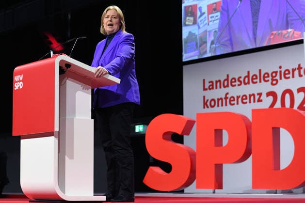 Landesdelegiertenkonferenz der NRWSPD am 13.06.2026 im The Frame in Düsseldorf Bärbel Bas ( Bundesministerin für Arbeit und Soziales ) *** NRWSPD state delegates conference on 13 06 2026 at The Frame in Düsseldorf Bärbel Bas Federal Minister of Labor and Social Affairs xRx