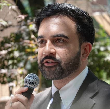 Mayor Zohran Mamdani at at rally supporting Eli Northrup, candidate for New York State Assembly District 69 at Straus Park in New York City on June 13, 2026. Photo Copyright: xHenryxMcGeex