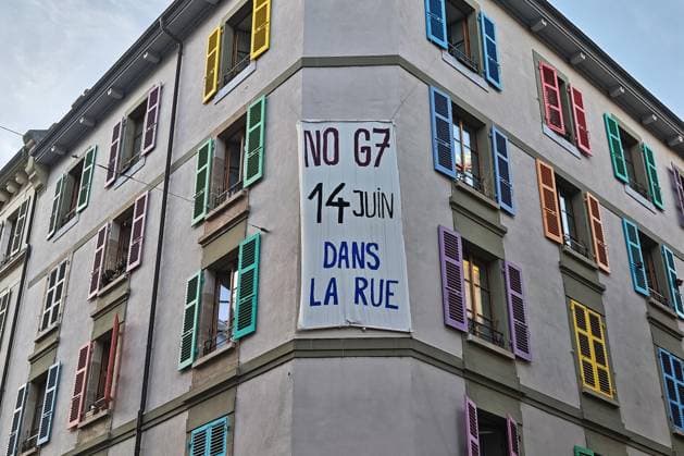 Genf, Schweiz, 13.06.2026: Die Stadt bereitet sich auf den G7-Gipfel 2026 vor, der im benachbarten Évian-les-Bains stattfindet. Obwohl der Gipfelort in Frankreich liegt, werden in der Schweiz wieder Proteste erwartet. *** Geneva, Switzerland, 13 06 2026 The city is preparing for the 2026 G7 summit, which will take place in neighboring Évian les Bains Although the summit venue is in France, protests are expected again in Switzerland Copyright: xdtsxNachrichtenagenturx dts_122860
