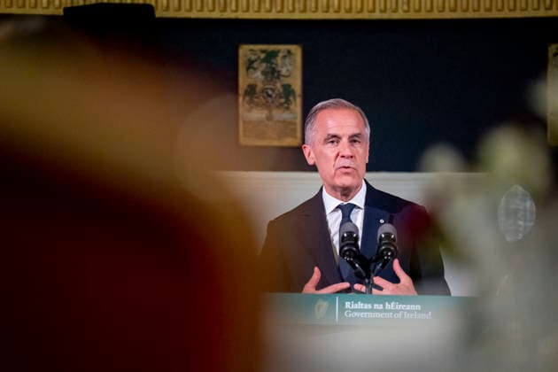 June 13, 2026, Dublin, Ireland: Prime Minister Mark Carney gives remarks at the Dublin Castle in Dublin, on Saturday, June 13, 2026. Dublin Ireland  - ZUMAc35_ 20260613_zaf_c35_056 Copyright: xChristopherxKatsarovx