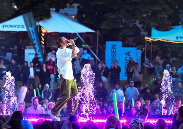 13.06.2026, xlakx, Entertainment, Mary Jane Berlin 2026 v.l. Der Rapper GReeeN live auf der Mary Jane Bühne. Die Veranstaltung präsentiert Aussteller aus den Bereichen Cannabis, Medizin, Lifestyle und Hanfprodukte. Berlin *** 13 06 2026, xlakx, Entertainment, Mary Jane Berlin 2026 v l The rapper GReeeN live on the Mary Jane stage The event presents exhibitors from the fields of cannabis, medicine, lifestyle and hemp products Berlin Daniel Lakomski