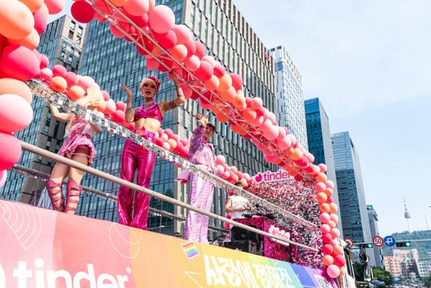 June 13, 2026, Seoul, South Korea: Drag artist GVAN, Sissy and YouTube Creator Kim Ddol-ddol perform on the parade car during the Seoul Queer Parade. The 27th Seoul Queer Parade (SQP) was held in Seoul, South Korea..It is a public cultural event held downtown every year to promote LGBTQIA+ visibility, human rights, cultural enjoyment, and pride. Seoul South Korea  - ZUMAs197 20260613_aaa_s197_168 Copyright: xSimonxShinx