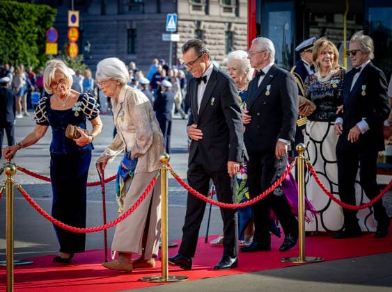 13-06-2026 Concert Princess Margaretha of Sweden and her son Charles Edward arrive at the Royal Opera House for a golden wedding concert given in honor of the royal couple during their golden wedding anniversary celebrations in Stockholm, Sweden Â  Copyright: xPPEx