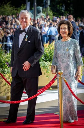 13-06-2026 Concert Crown Prince Alexander of Yugoslavia and Crown Princess Katherine of Serbia arrive at the Royal Opera House for a golden wedding concert given in honor of the royal couple during their golden wedding anniversary celebrations in Stockholm, Sweden Â  Copyright: xPPEx